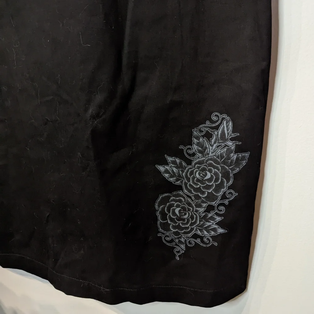 Lucky 13 Tattoo Rose pinup pencil skirt Wiggle dress 2XL - Picture 4 of 11